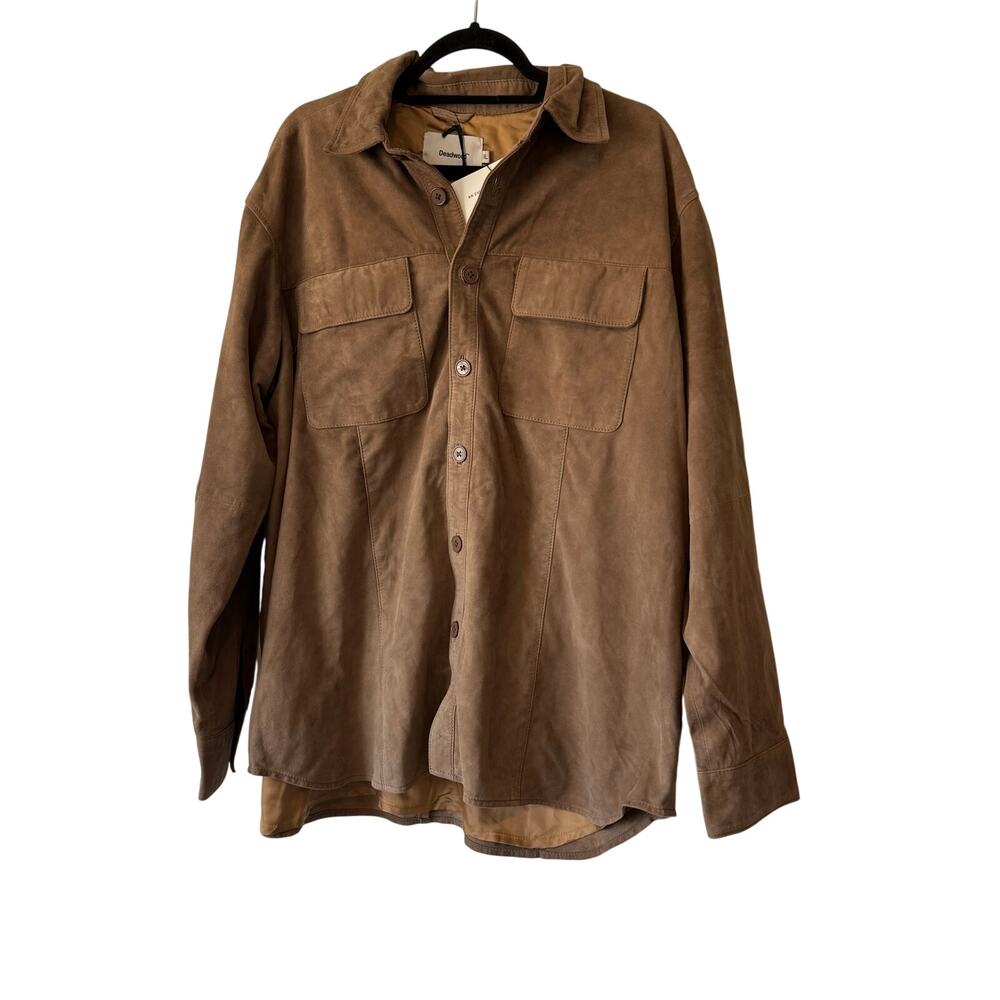 NWT Deadwood Shorline suede button down